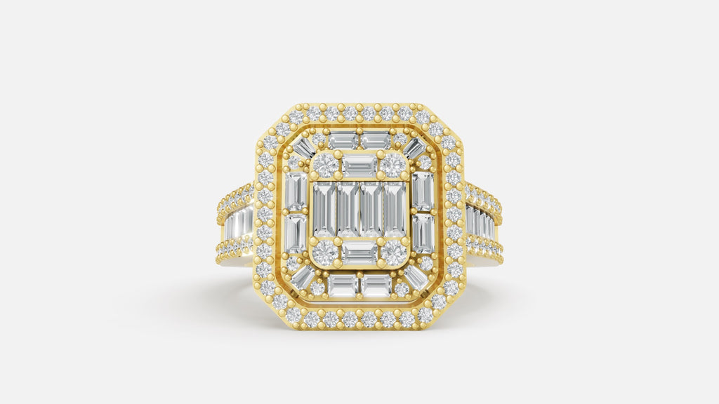 18K Gold Lab Diamond Ring VVS EF | Elegant Fine Jewelry