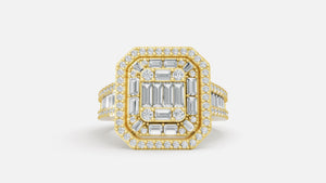 18K Gold Lab Diamond Ring VVS EF | Elegant Fine Jewelry