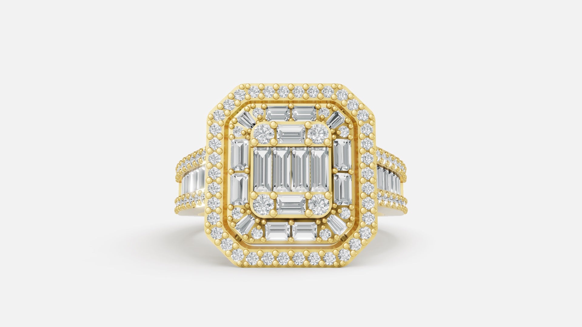 18K Gold Lab Diamond Ring VVS EF | Elegant Fine Jewelry