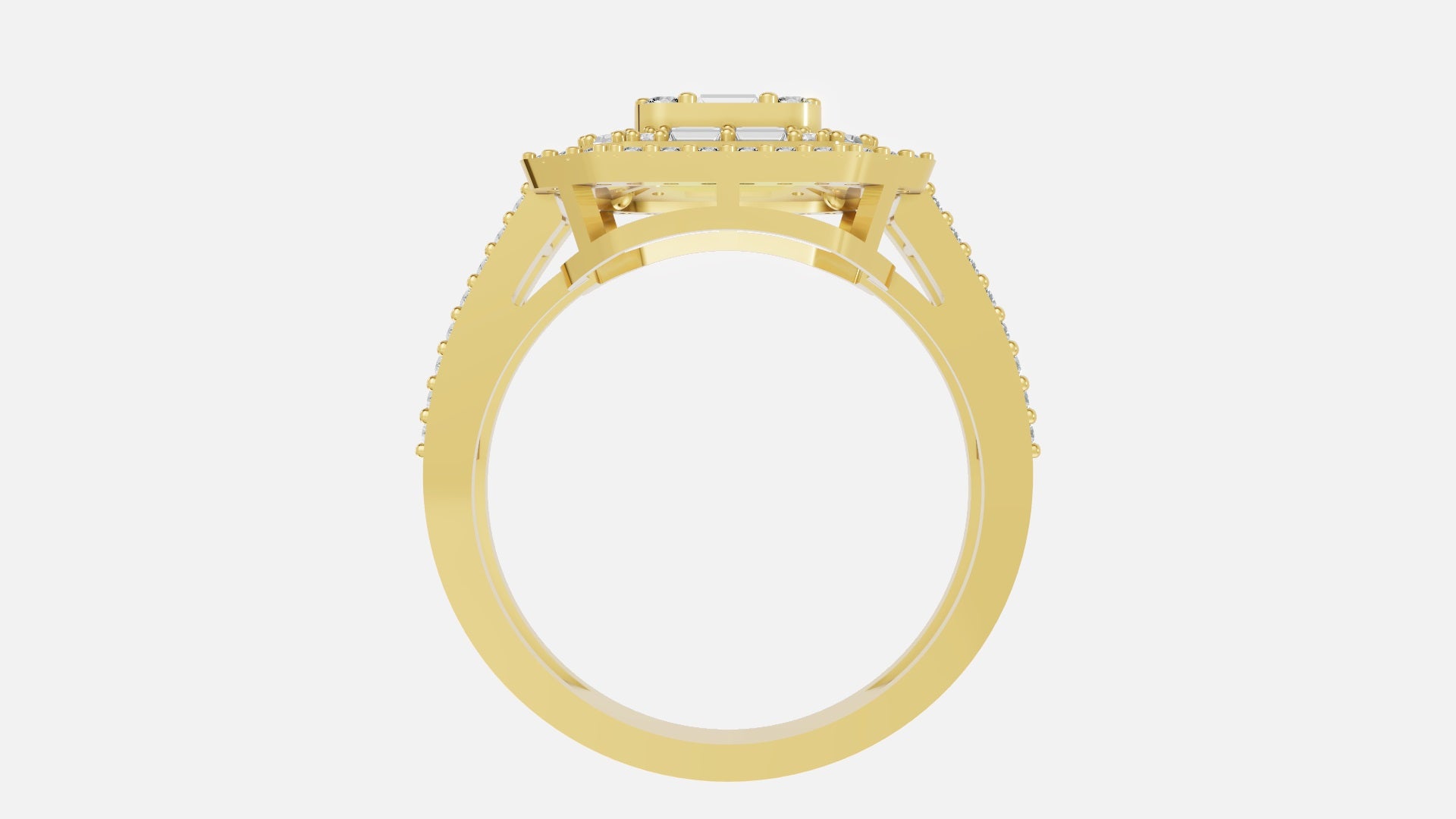 18K Gold Lab Diamond Ring VVS EF | Elegant Fine Jewelry