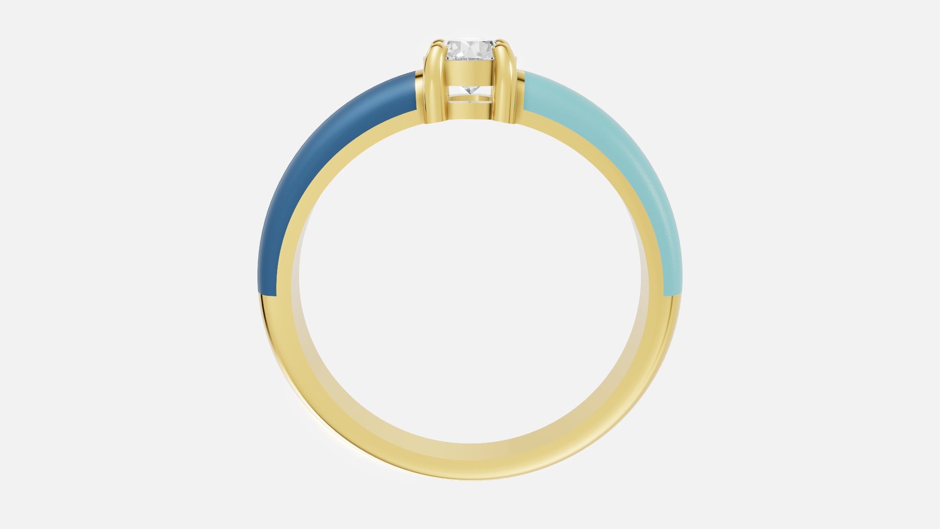 18K Gold CVD Diamond Ring 0.25ct VVS Minimal Luxury Ring