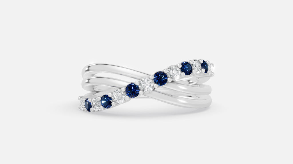 925 silver CVD diamond ring 0.245ct VVS minimal luxury ring front twist design