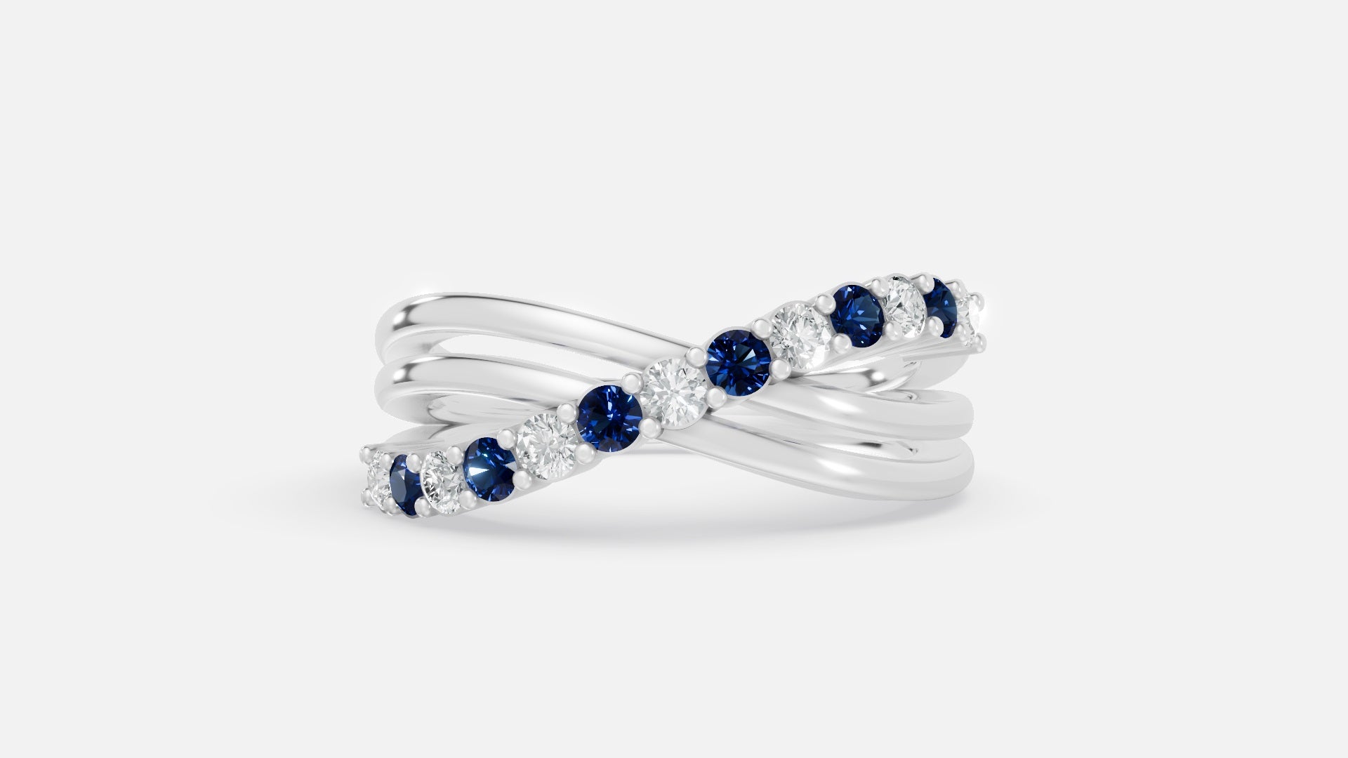 925 silver CVD diamond ring 0.245ct VVS minimal luxury ring front twist design