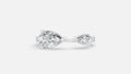 925 silver pear shape diamond ring elegant minimal luxury front view