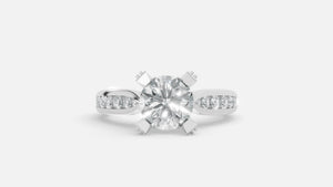 925 Silver CVD Diamond Engagement Ring VVS EF Elegant
