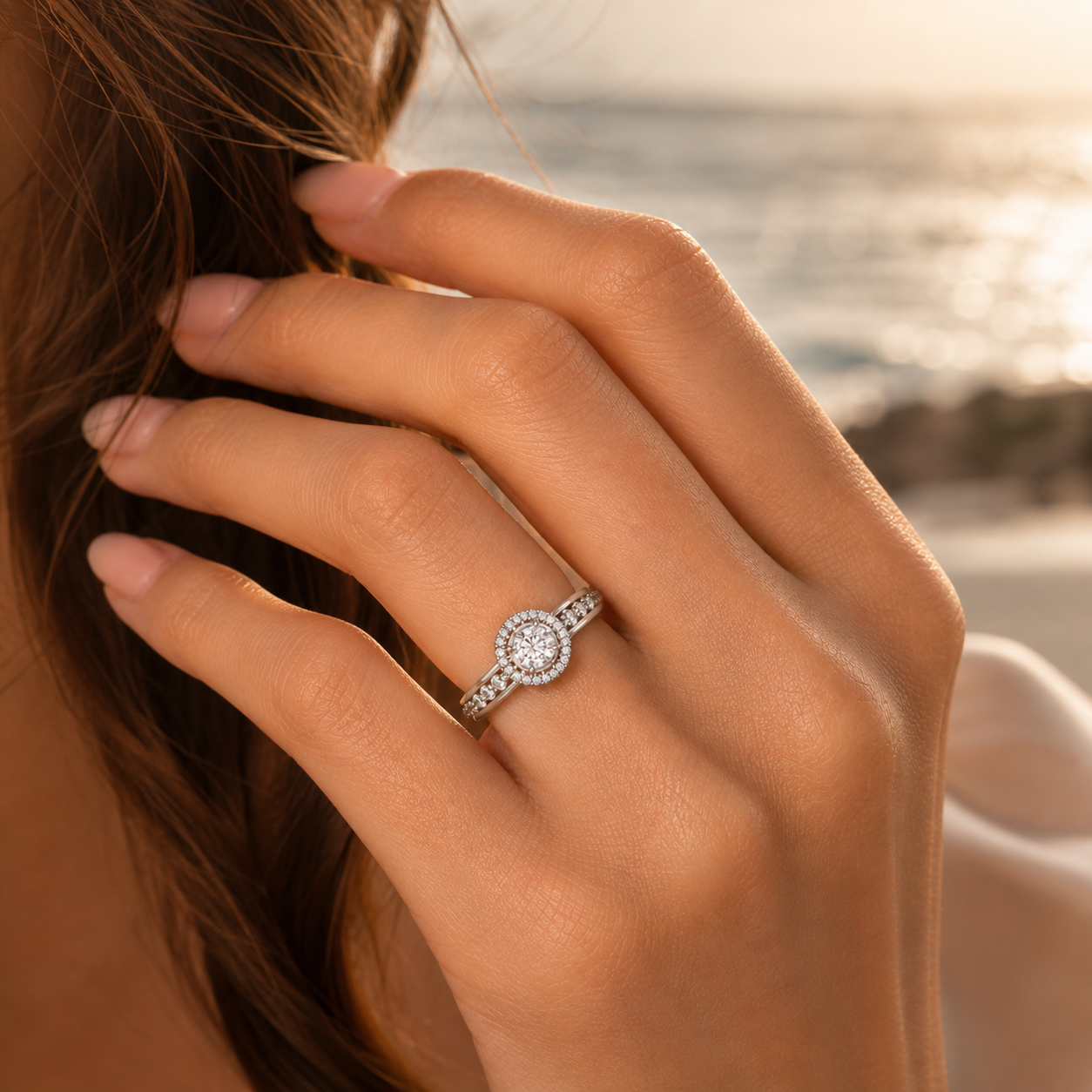 Sterling Silver CVD Diamond Ring VVS Clarity Minimal Luxury