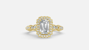 18K Gold CVD Diamond Engagement Ring (VVS G-H Certified)