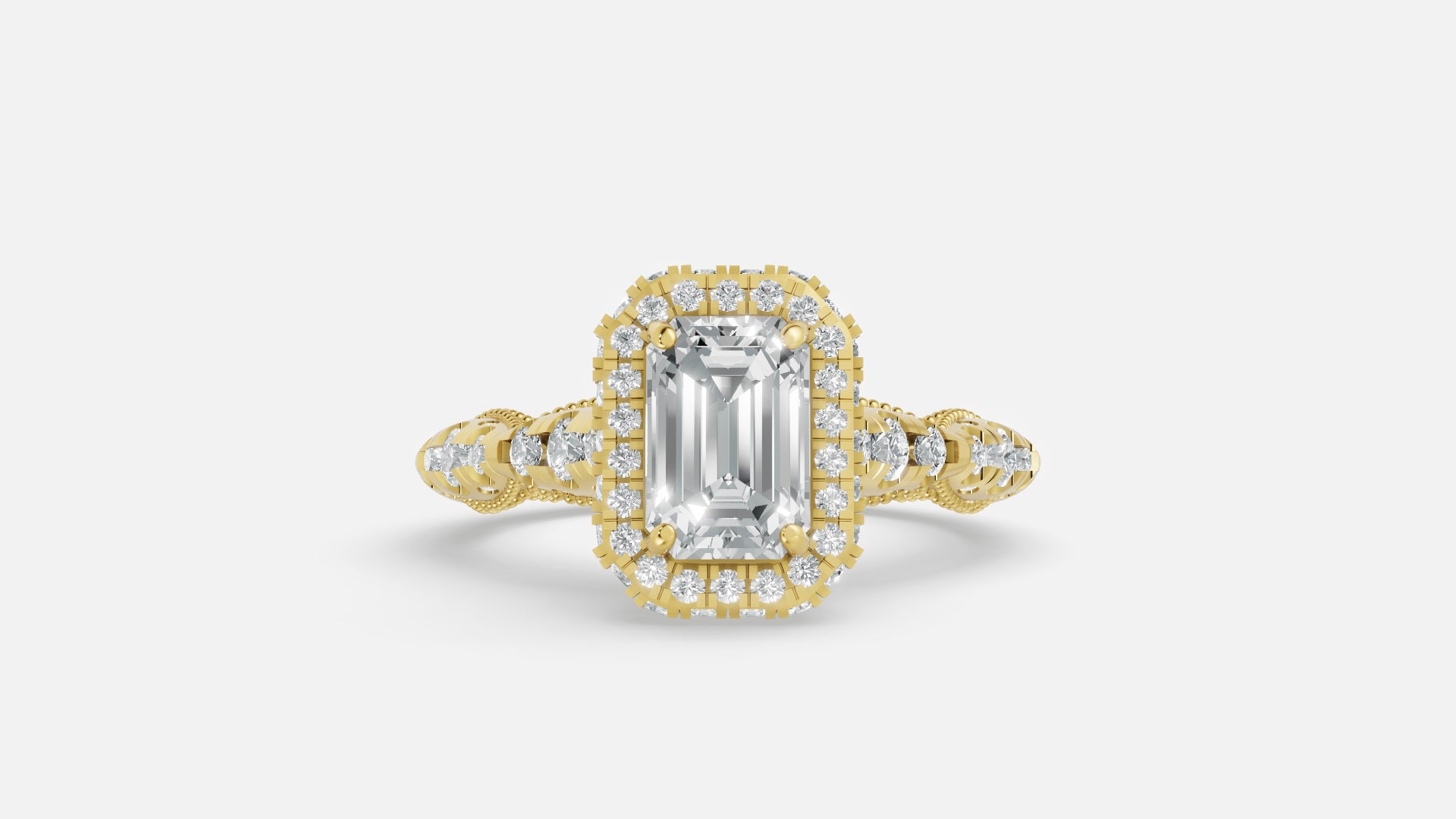 18K Gold CVD Diamond Engagement Ring (VVS G-H Certified)