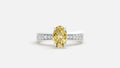 Silver Hidden Halo Oval Diamond Ring – VVS CVD Elegant Ring