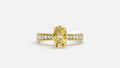 18K Gold Hidden Halo Oval Diamond Ring – VVS CVD Luxury Ring