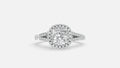 925 Silver Cushion Halo Diamond Ring – Elegant Split Shank Ring