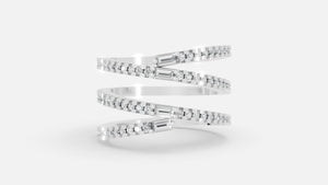 925 Silver Multi Band Diamond Ring – VVS CVD Elegant Style