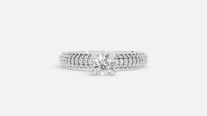 925 Silver Enamel Diamond Ring | CVD VVS Minimal Ring