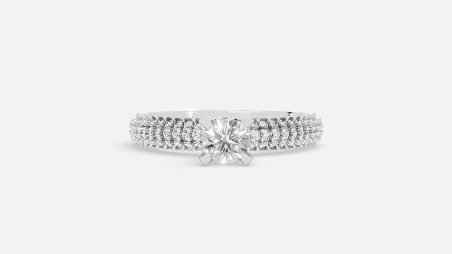 925 Silver Enamel Diamond Ring | CVD VVS Minimal Ring