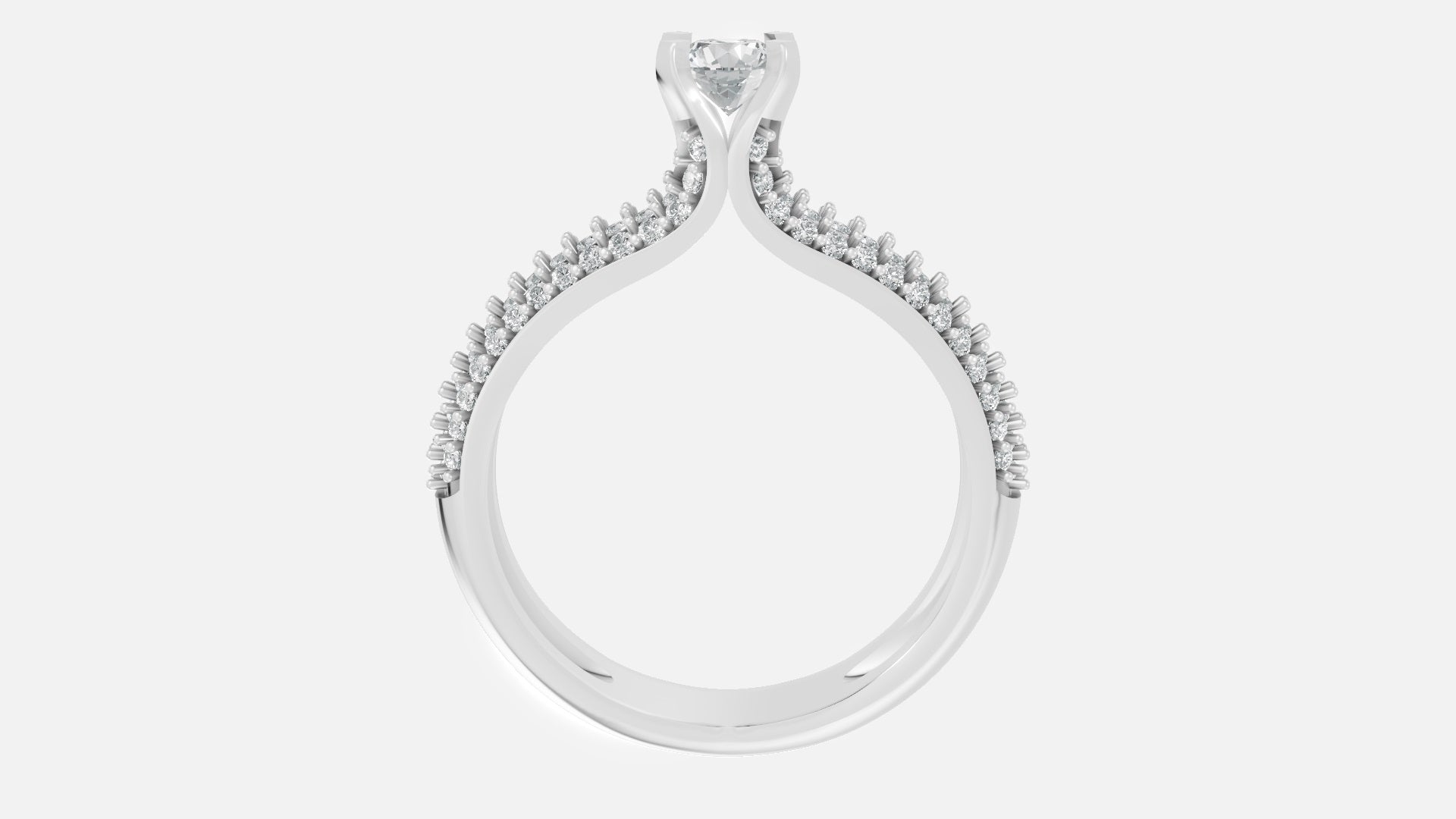 925 Silver Enamel Diamond Ring | CVD VVS Minimal Ring