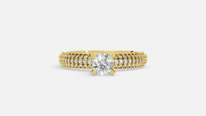 18K Gold Enamel Diamond Ring | CVD VVS Luxury Ring