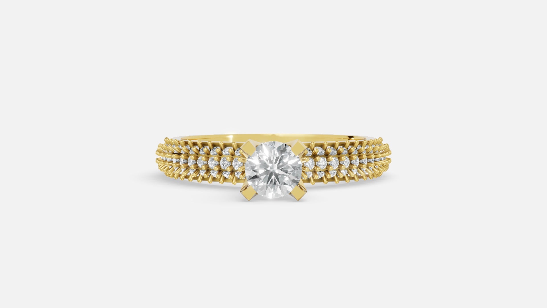 18K Gold Enamel Diamond Ring | CVD VVS Luxury Ring