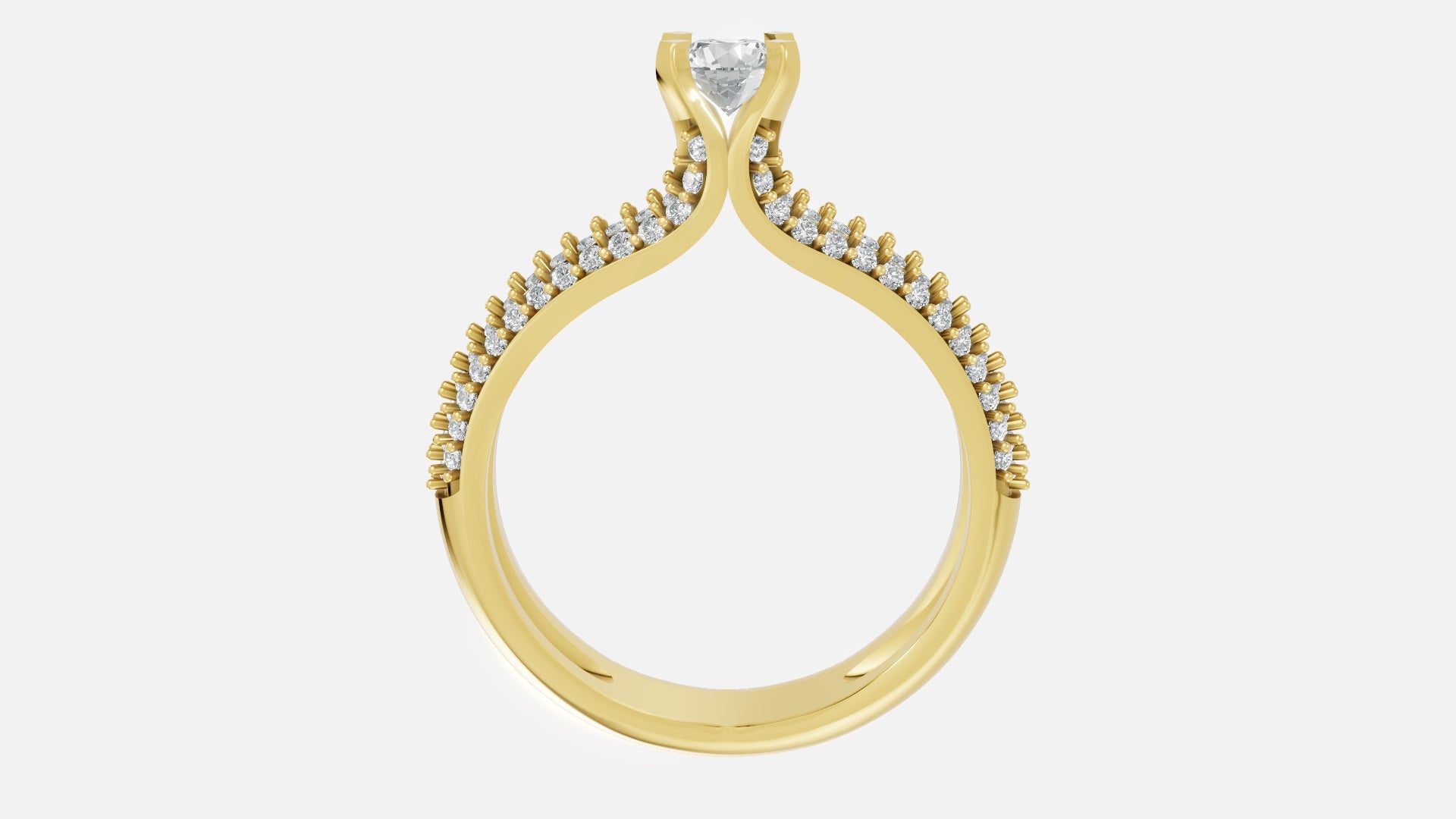 18K Gold Enamel Diamond Ring | CVD VVS Luxury Ring