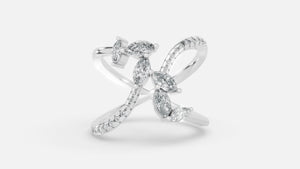 Sterling Silver Diamond Ring VVS CVD Minimal Luxury