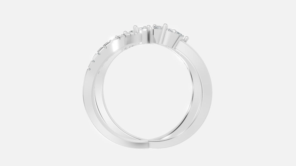 Sterling Silver Diamond Ring VVS CVD Minimal Luxury