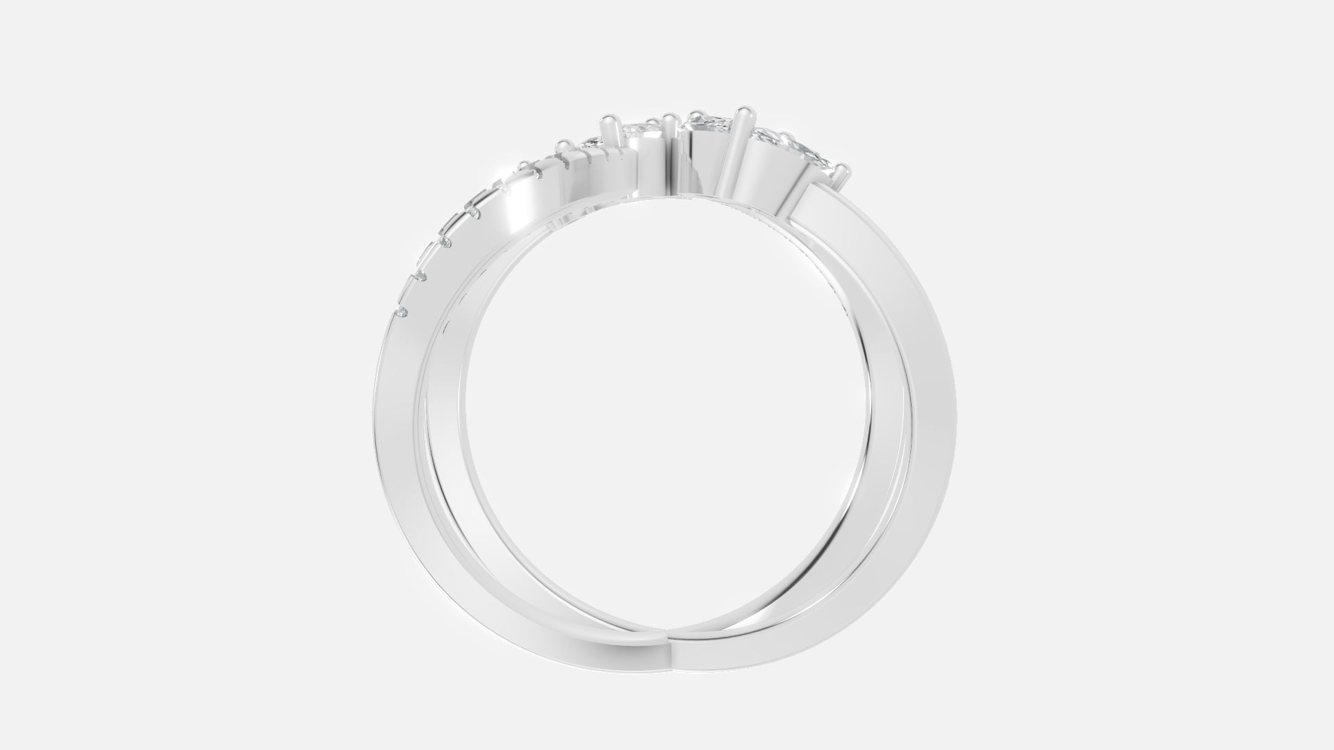 Sterling Silver Diamond Ring VVS CVD Minimal Luxury