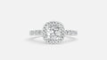 Silver Cushion Cut Diamond Eternity Ring – VVS CVD Band