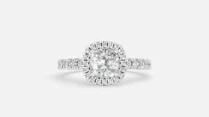 Silver Cushion Cut Diamond Eternity Ring – VVS CVD Band