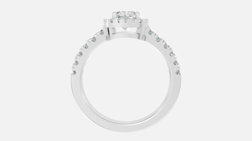 Silver Cushion Cut Diamond Eternity Ring – VVS CVD Band
