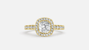18K Gold Cushion Cut Diamond Eternity Ring – VVS CVD Band