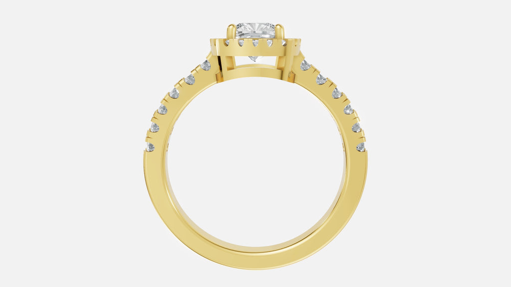 18K Gold Cushion Cut Diamond Eternity Ring – VVS CVD Band