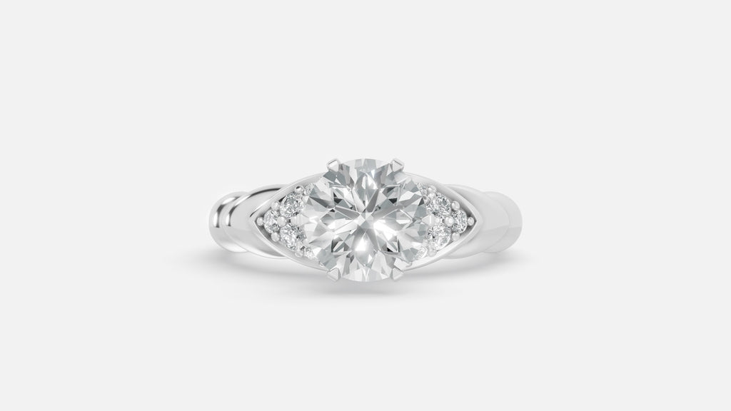 925 Silver CVD Diamond Engagement Ring – VVS Clarity