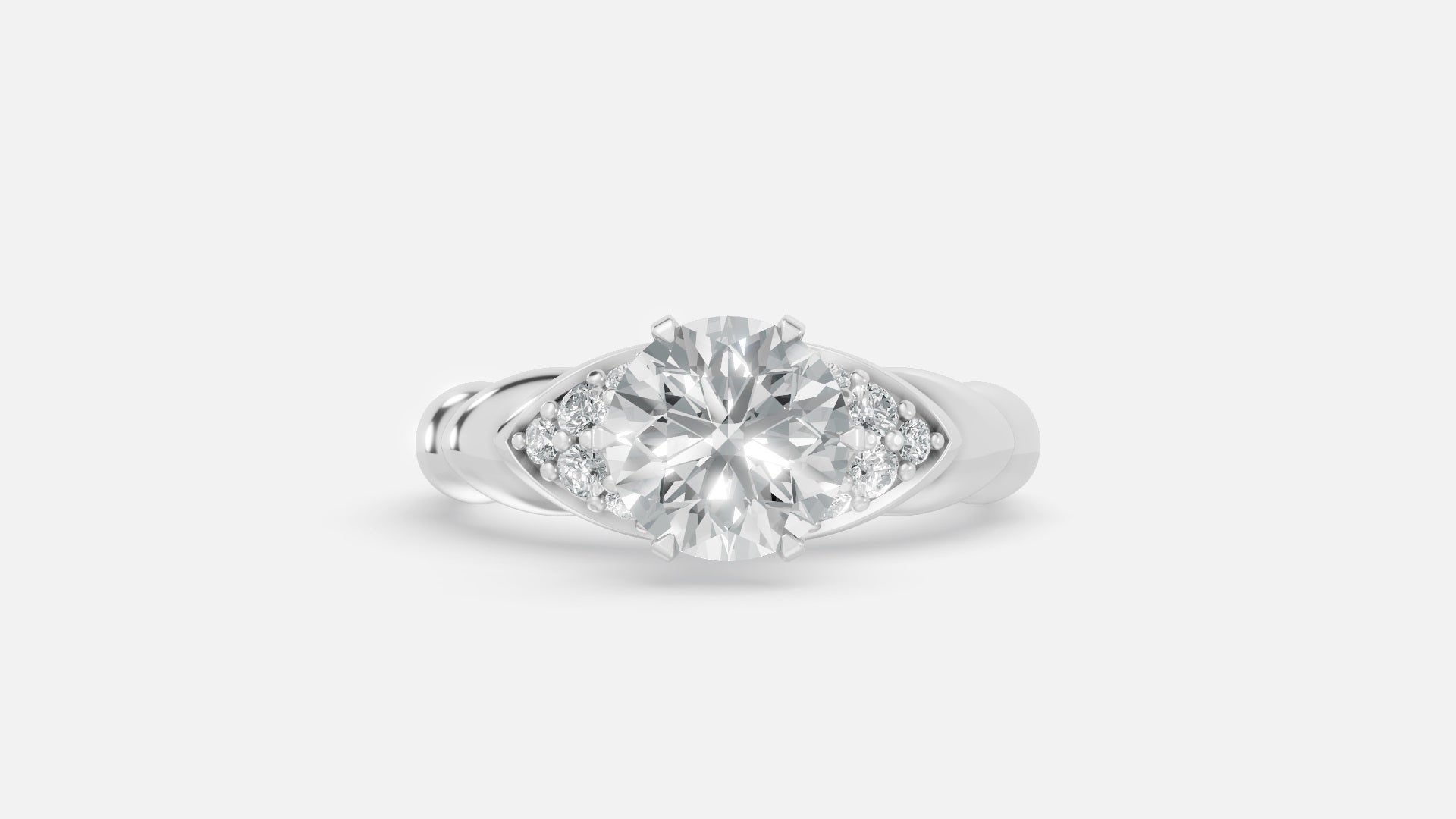 925 Silver CVD Diamond Engagement Ring – VVS Clarity