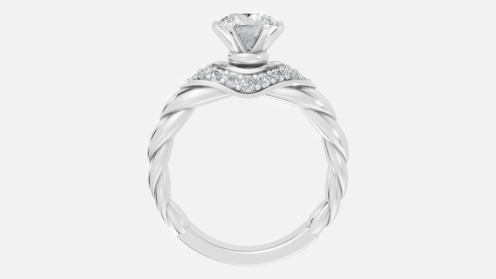 925 Silver CVD Diamond Engagement Ring – VVS Clarity