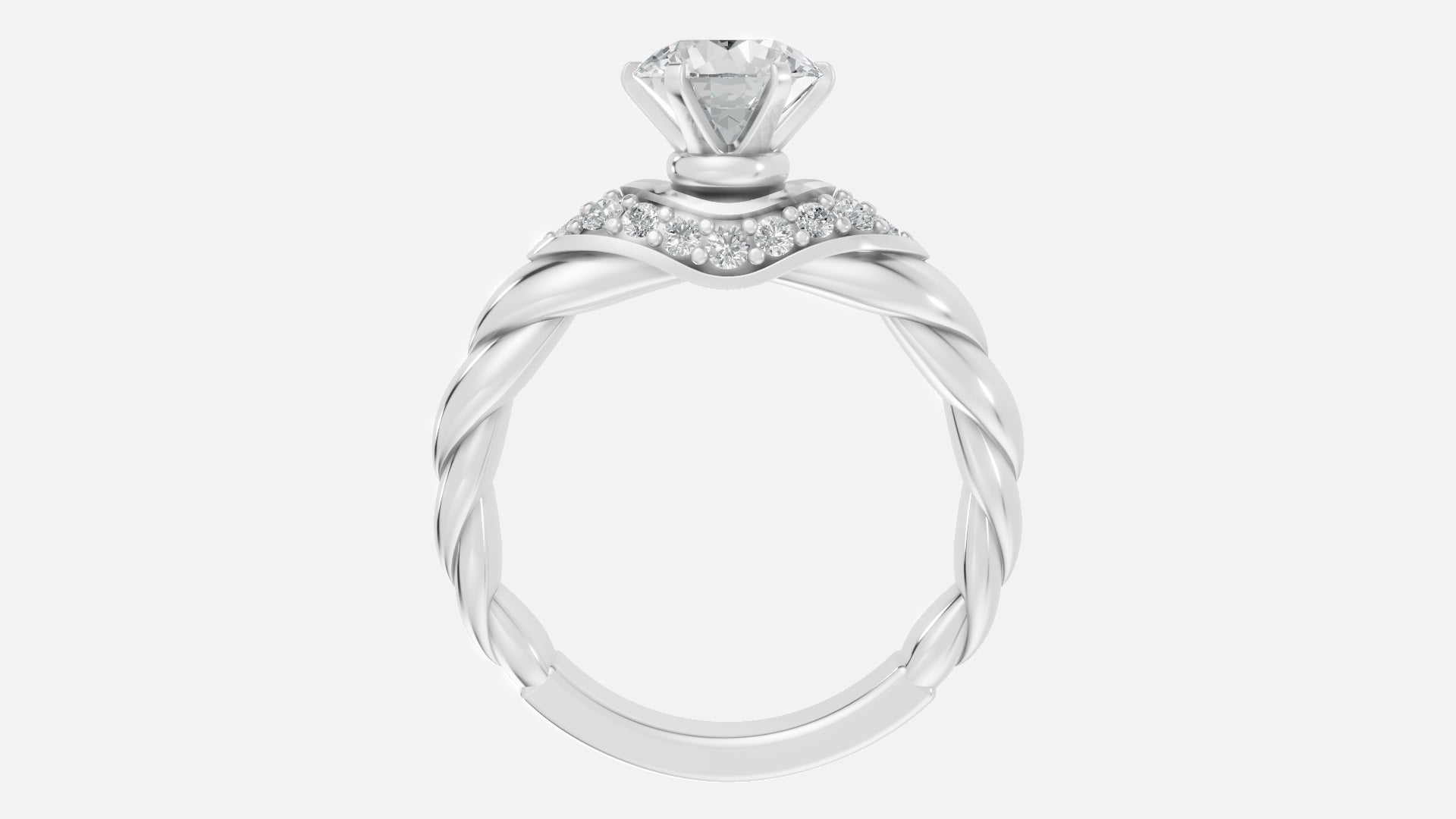 925 Silver CVD Diamond Engagement Ring – VVS Clarity