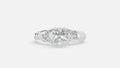 Sterling Silver Lab Diamond Engagement Ring VVS Round Cut