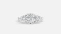 Sterling Silver Diamond Engagement Ring Round VVS CVD
