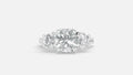 Sterling Silver Diamond Engagement Ring VVS Lab-Grown Round