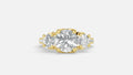 18K Gold Diamond Engagement Ring VVS Lab-Grown Round Cut