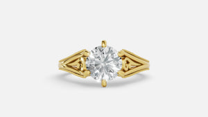 18K Gold CVD Diamond Engagement Ring – VVS Clarity