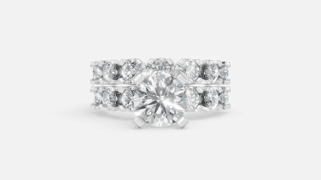 925 Silver VVS Diamond Engagement Ring (EFG, CVD Certified)
