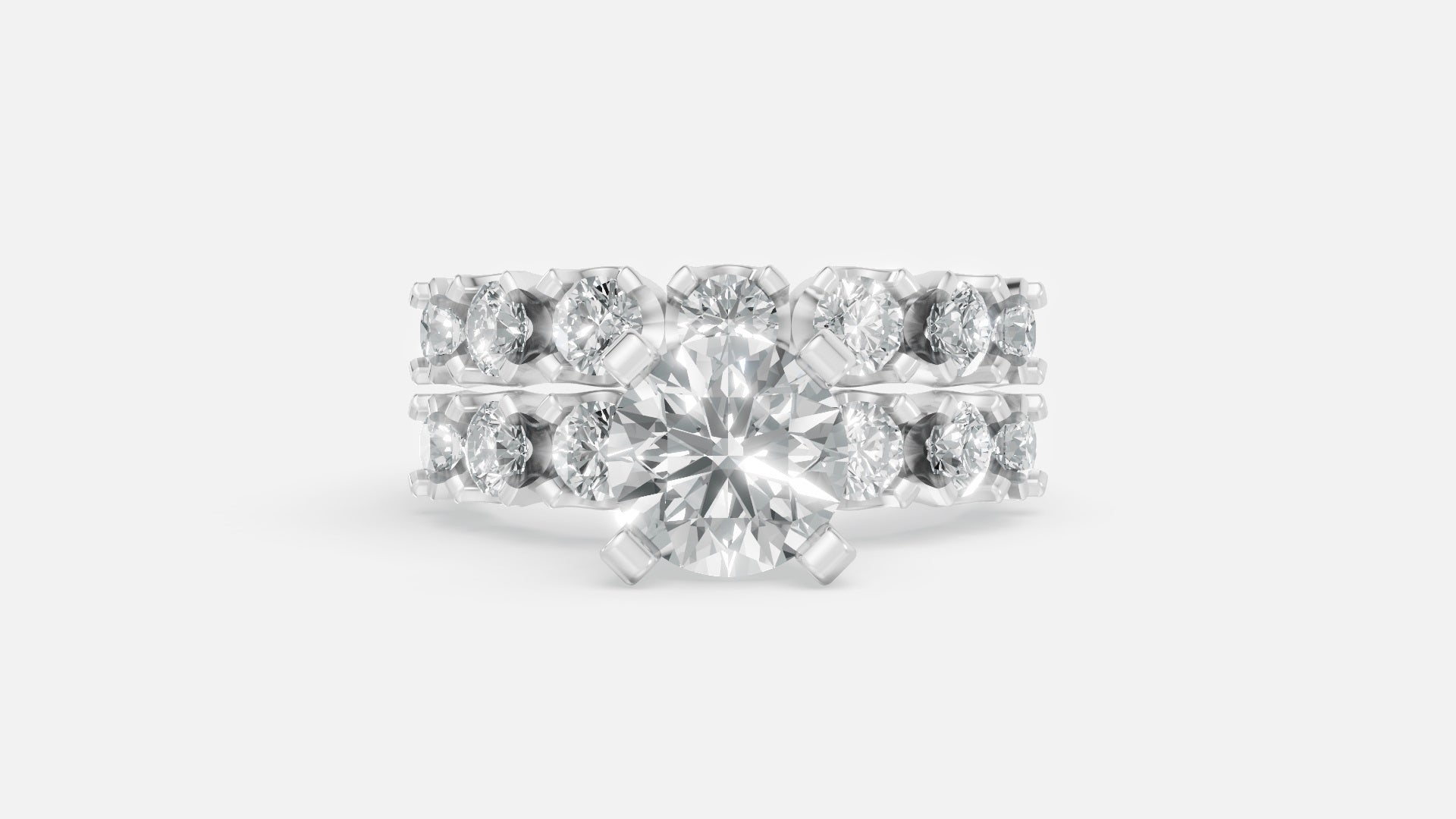 925 Silver VVS Diamond Engagement Ring (EFG, CVD Certified)