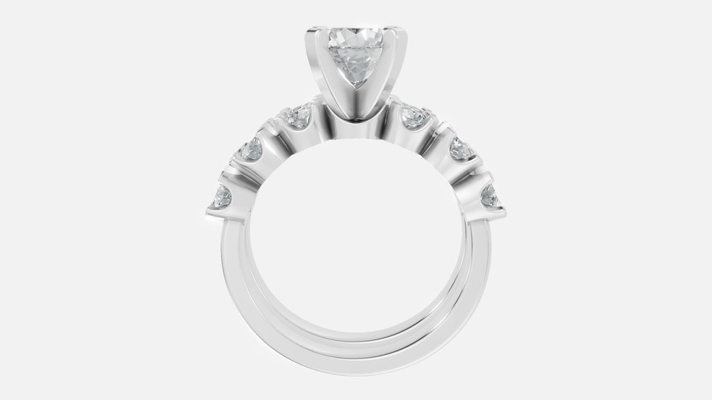 925 Silver VVS Diamond Engagement Ring (EFG, CVD Certified)