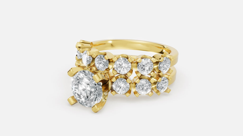 18K Gold VVS Diamond Engagement Ring (EFG, CVD Certified)