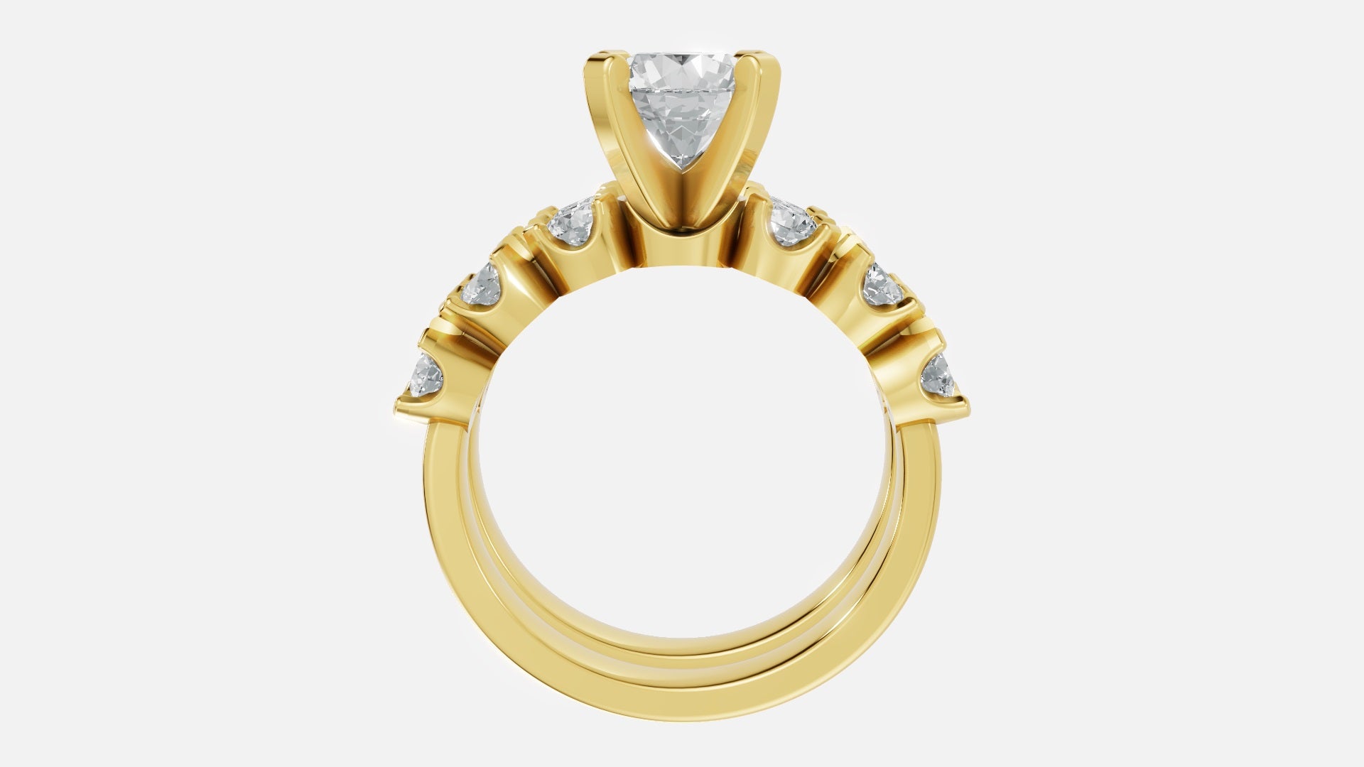18K Gold VVS Diamond Engagement Ring (EFG, CVD Certified)