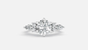 925 Silver 7-Stone CVD Diamond Ring – VVS Clarity Band