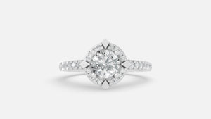 925 Silver CVD Diamond Engagement Ring VVS (0.724 Ct)