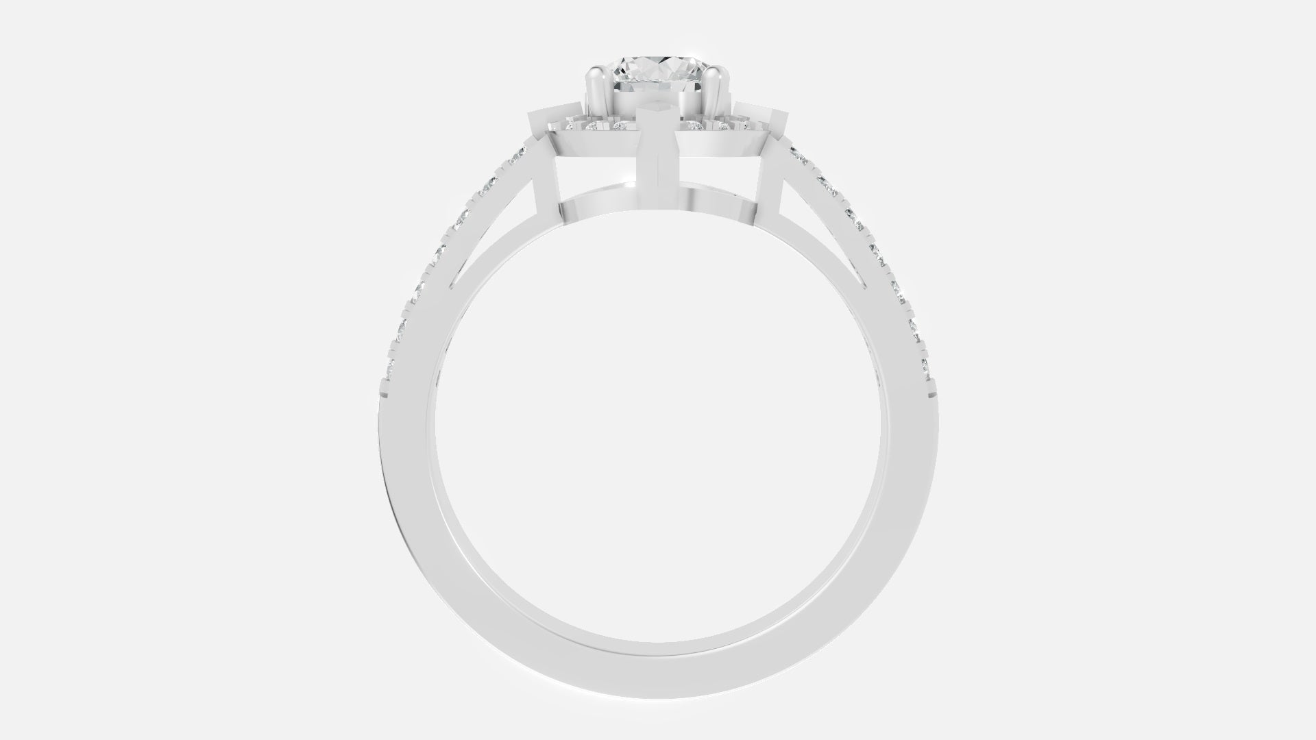 925 Silver CVD Diamond Engagement Ring VVS (0.724 Ct)