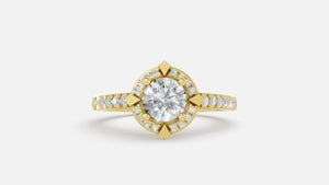 18K Gold CVD Diamond Engagement Ring VVS (0.724 Ct)