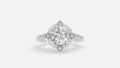 Sterling Silver CVD Diamond Engagement Ring VVS Clarity