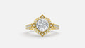 18K Gold CVD Diamond Engagement Ring VVS Clarity